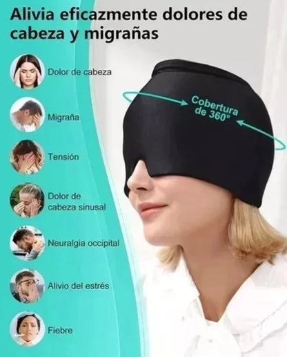 Gorro anti-migraña relajante de alta calidad.