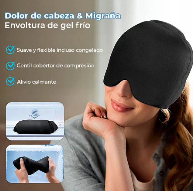 Gorro anti-migraña relajante de alta calidad.