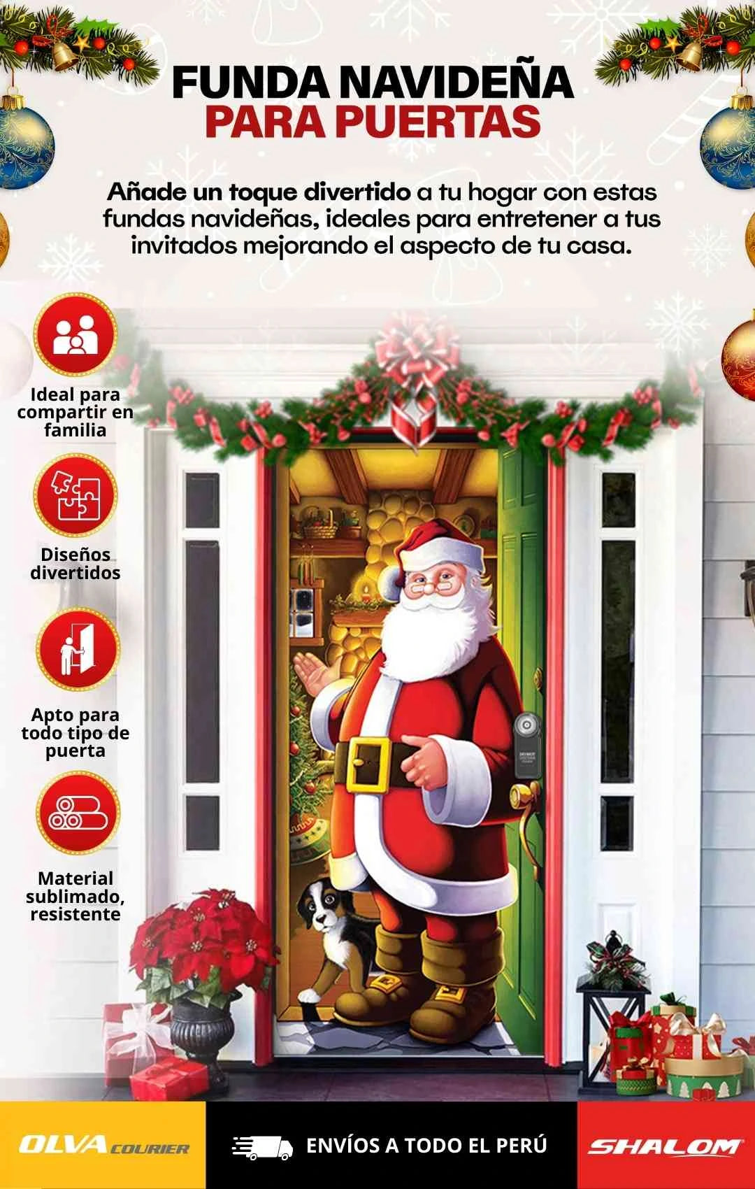 Fundas Para Puertas Navideñas